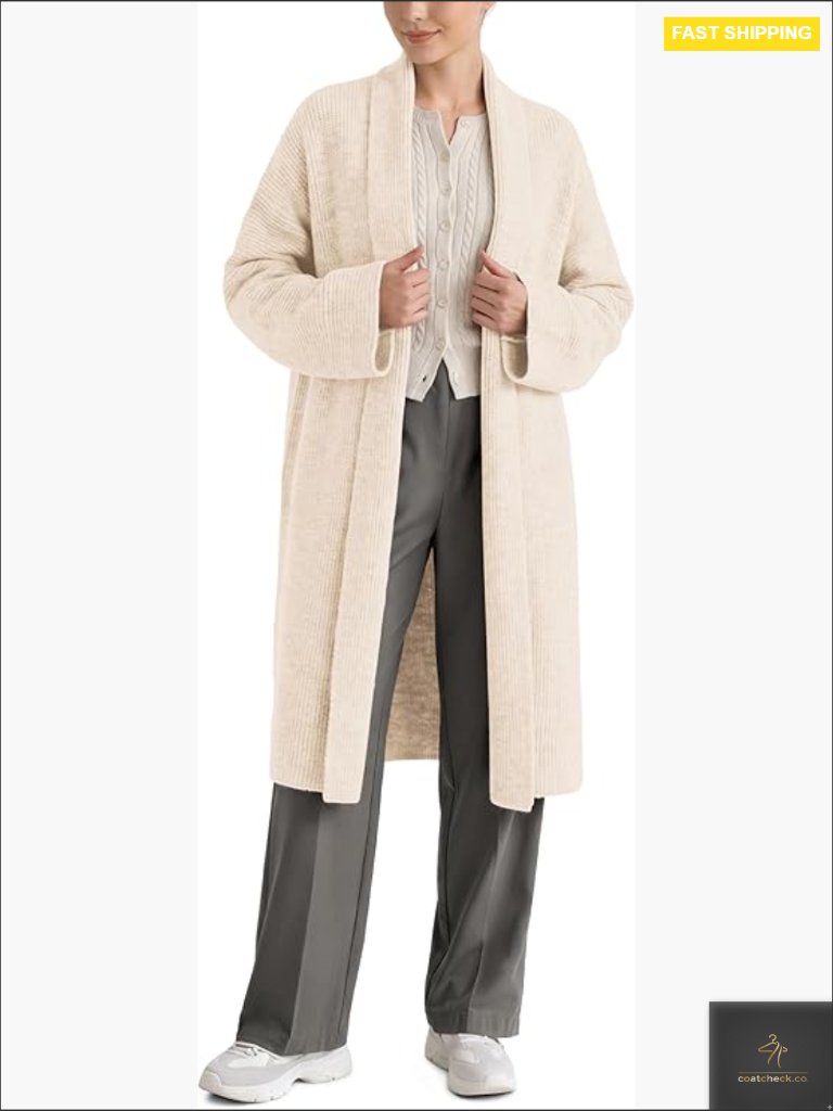 Open Front Cardigan Sweater Long Knit Drape Coatigan Cozy Soft Outerwear